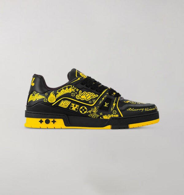 Trainer Black Yellow Graffiti