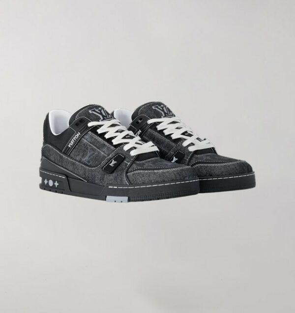 Louis Vuitton Trainer Black Denim - Image 2