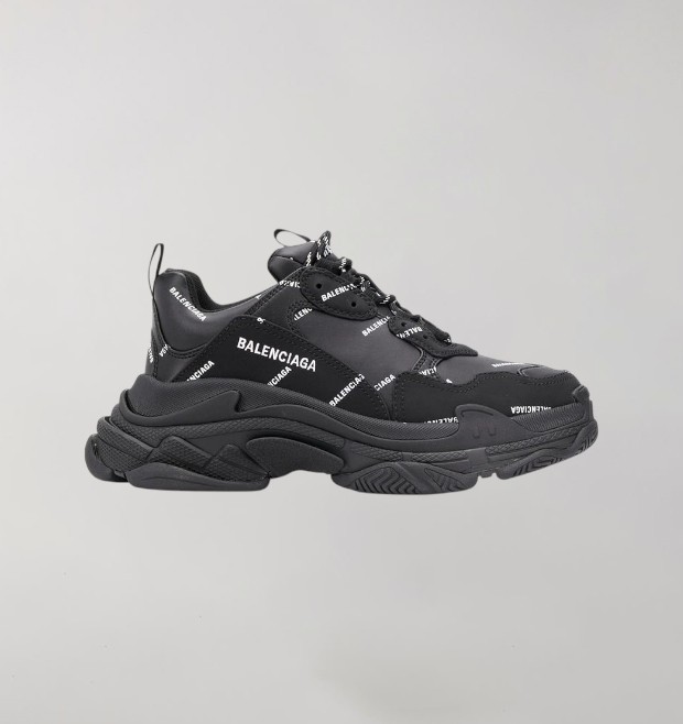 Balenciaga Triple S Logo Allover Black