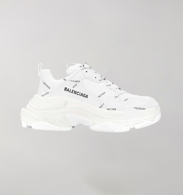 Balenciaga Triple S Logo Allover White