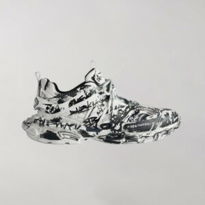 Balenciaga Track Graffiti White Black