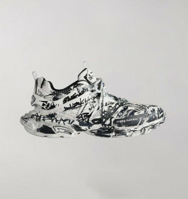 Balenciaga Track Graffiti White Black