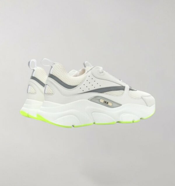 Dior B22 White Silver Fluo Green - Image 2