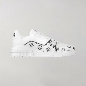 Louis Vuitton Trainer White Monogram Black