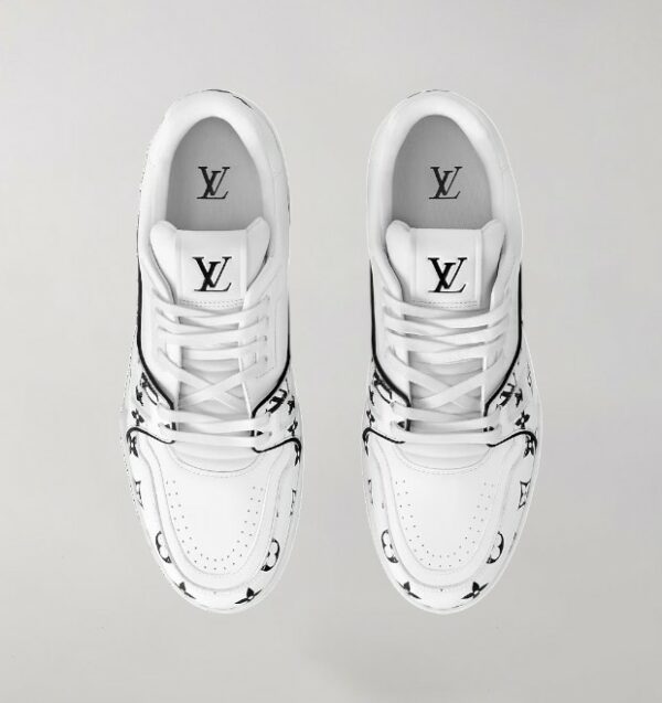 Louis Vuitton Trainer White Monogram Black - Image 3