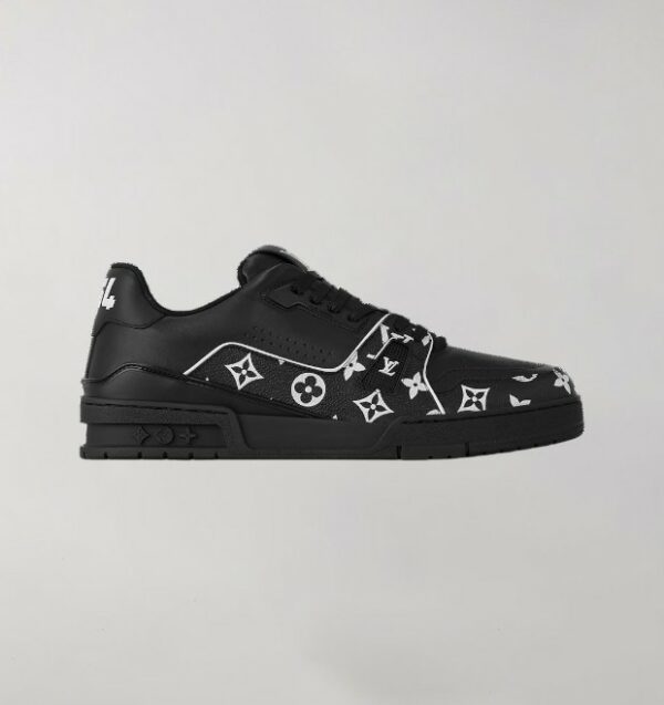 Louis Vuitton Trainer Black Monogram White