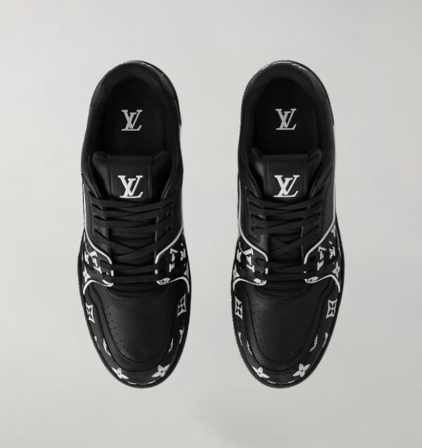 Louis Vuitton Trainer Black Monogram White - Image 3