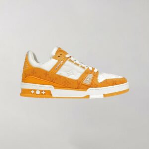 Louis Vuitton Trainer Yellow Monogram Denim White