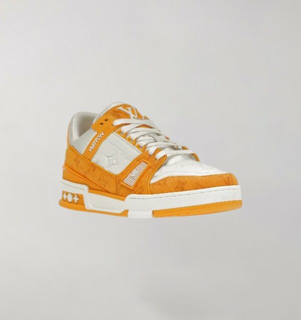 Louis Vuitton Trainer Yellow Monogram Denim White - Image 2