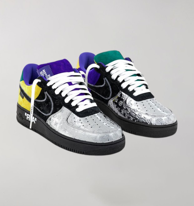 Nike Air Force 1 x Louis Vuitton Silver – Image 3