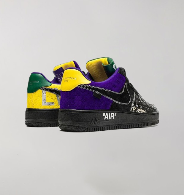 Nike Air Force 1 x Louis Vuitton Silver – Image 4