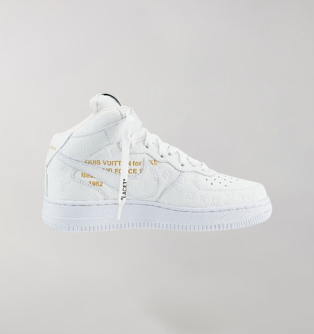 Nike Air Force 1 Mid x Louis Vuitton White – Image 2