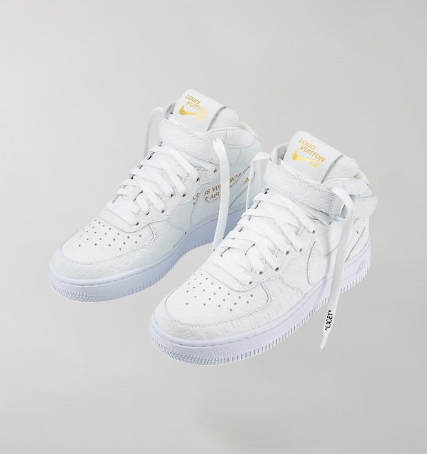 Nike Air Force 1 Mid x Louis Vuitton White – Image 3