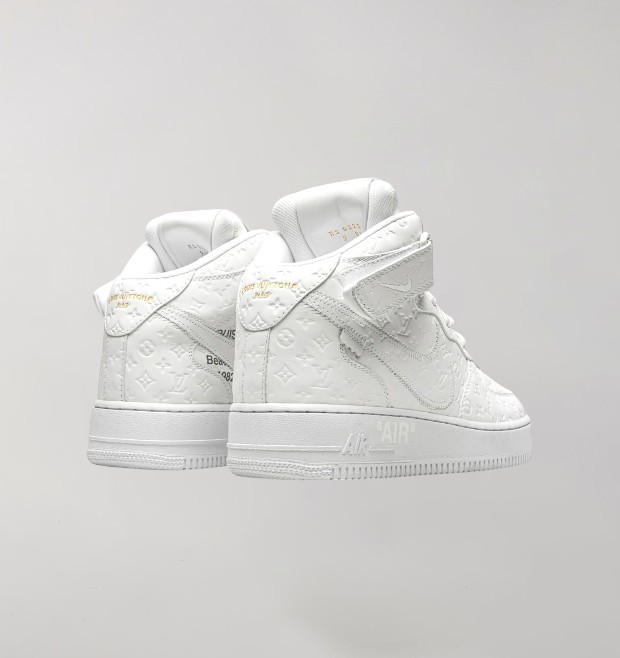 Nike Air Force 1 Mid x Louis Vuitton White – Image 4