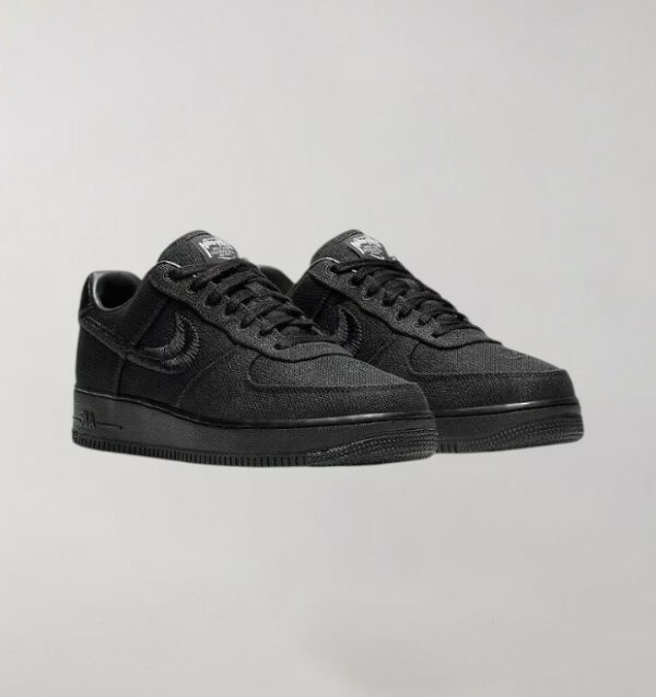 Nike Air Force 1 Stussy Triple Black - Image 2