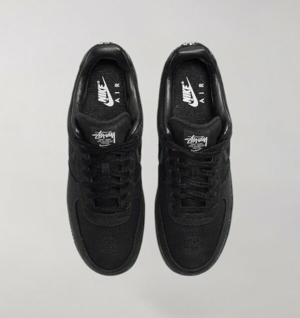 Nike Air Force 1 Stussy Triple Black - Image 3