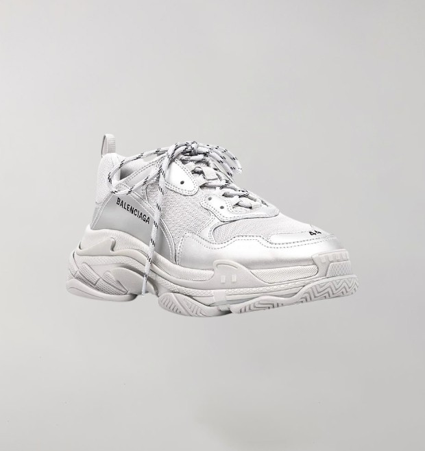 Balenciaga Triple S Metallic Silver - Image 2