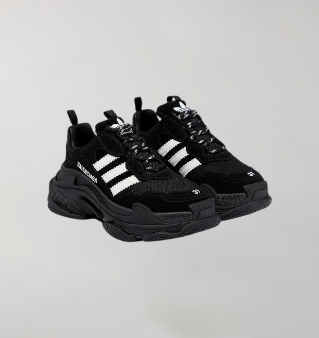 Balenciaga x Adidas Triple S Black – Image 2