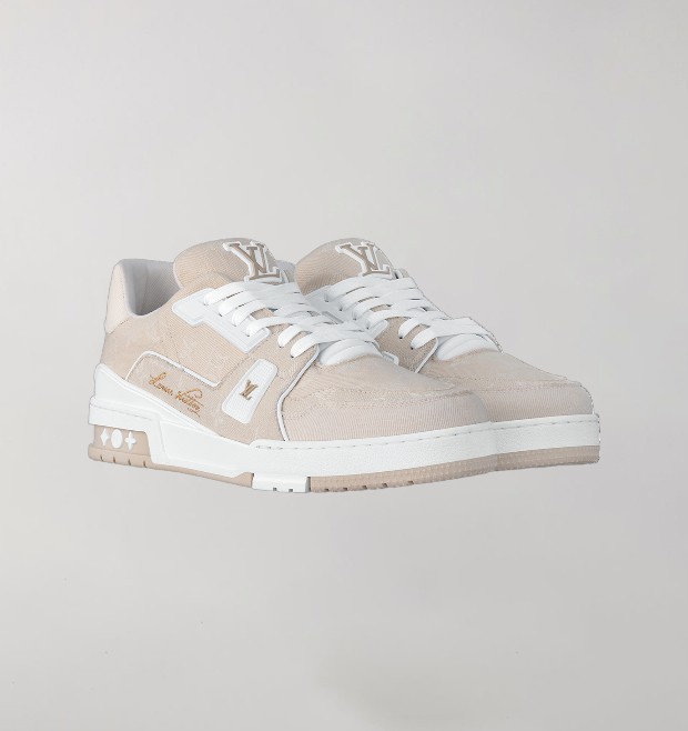 Louis Vuitton Trainer Beige Monogram Denim - Image 2